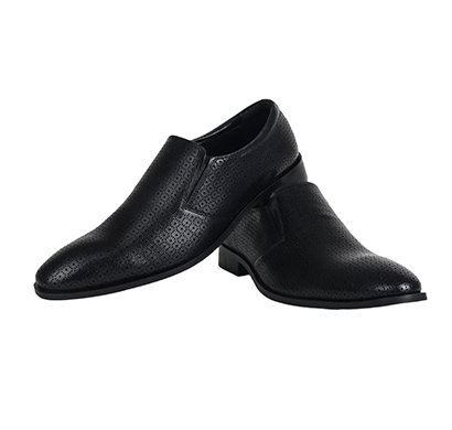 the leather box (8634) calf leather the flambuoyant black loafer shoes